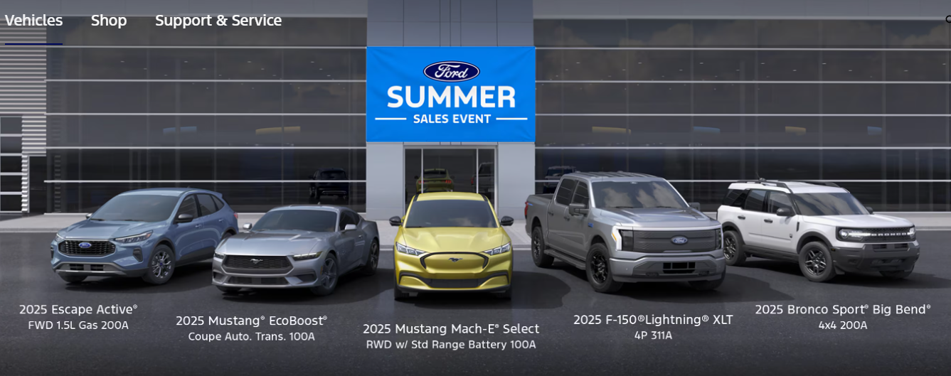 Сайт для компании Ford
