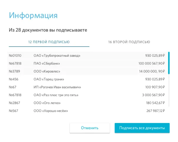 Интерфейс онлайн-банка для юридических лиц | SobakaPav.ru