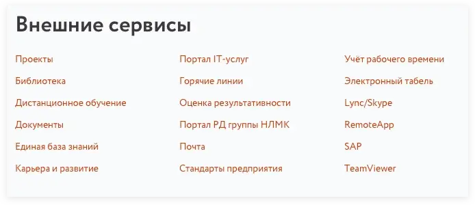 Внешние сервисы НЛМК | SobakaPav.ru