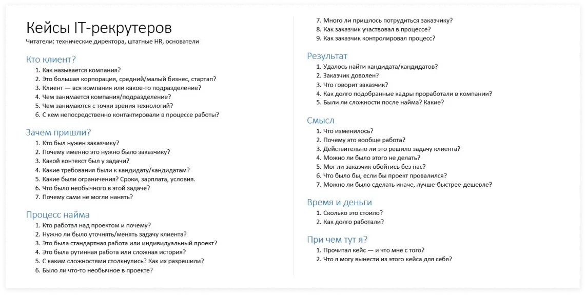 Кейсы IT-рекрутеров | SobakaPav.ru